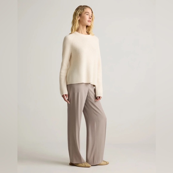 NWOT Quince Mongolian Cashmere Fisherman Crewneck Sweater - Picture 6 of 9